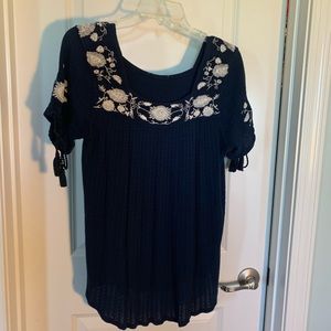 Embroidered bohemian top